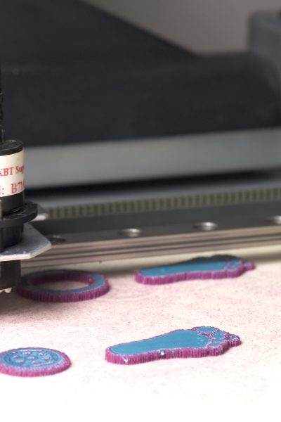 plotter aan het werk